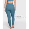 imageINLYRIC Womens 94 Cotton Leggings Soft High Waisted Pants Stretch Full Length LoungeBlue Ashes