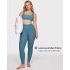 imageINLYRIC Womens 94 Cotton Leggings Soft High Waisted Pants Stretch Full Length LoungeBlue Ashes