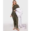 imageINLYRIC Womens 94 Cotton Leggings Soft High Waisted Pants Stretch Full Length LoungeDesert Olive