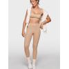 imageINLYRIC Womens 94 Cotton Leggings Soft High Waisted Pants Stretch Full Length LoungeNatural