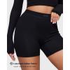 imageINLYRIC Womens Boxer Briefs Cotton High Waisted Boy Shorts Underwear 5quot Inseam Stretch Boxer ShortsBlack
