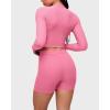 imageINLYRIC Womens Boxer Briefs Cotton High Waisted Boy Shorts Underwear 5quot Inseam Stretch Boxer ShortsCrabapple Pink