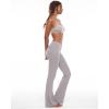 imageINLYRIC Womens Flared Leggings Fold Over Cotton Yoga Pants Y2K Pajama Lounge Bell Bottom 30 inchesGull Gray