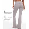 imageINLYRIC Womens Flared Leggings Fold Over Cotton Yoga Pants Y2K Pajama Lounge Bell Bottom 30 inchesGull Gray