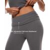 imageINLYRIC Womens Flared Leggings Fold Over Cotton Yoga Pants Y2K Pajama Lounge Bell Bottom 30 inchesLava Smoke Grey
