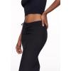 imageINLYRIC Womens High Waist Long Maxi Skirts Floor Length Stretchy Fitted Ruched Lounge SkirtBlack