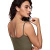 imageINLYRIC Womens Maxi Bodycon Dress Lounge Slip Spaghetti Strap Long Dresses Tank Ribbed Tight Dress CasualDesert Olive