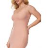 imageINLYRIC Womens Maxi Bodycon Dress Lounge Slip Spaghetti Strap Long Dresses Tank Ribbed Tight Dress CasualGrapefruit Orange