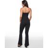 imageINLYRIC Womens Natrelax Strapless Jumpsuit  Yoga One Piece Bodycon Double Lined Sexy Tube Top Flare Leggings RompersBlack