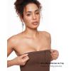 imageINLYRIC Womens Natrelax Strapless Jumpsuit  Yoga One Piece Bodycon Double Lined Sexy Tube Top Flare Leggings RompersCoffee Brown