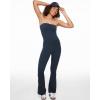 imageINLYRIC Womens Natrelax Strapless Jumpsuit  Yoga One Piece Bodycon Double Lined Sexy Tube Top Flare Leggings RompersTwilight Blue