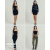 imageINLYRIC Womens Strapless Bodycon Dress Foldable Sexy Tube Long Maxi Dresses for Cocktail Party Wedding Guest CasualBlack
