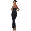imageINLYRIC Womens Strapless Bodycon Dress Foldable Sexy Tube Long Maxi Dresses for Cocktail Party Wedding Guest CasualBlack