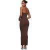 imageINLYRIC Womens Strapless Bodycon Dress Foldable Sexy Tube Long Maxi Dresses for Cocktail Party Wedding Guest CasualHazelnut