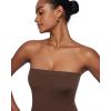 imageINLYRIC Womens Strapless Bodycon Dress Foldable Sexy Tube Long Maxi Dresses for Cocktail Party Wedding Guest CasualHazelnut