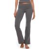 imageINLYRIC Womens Flared Leggings Fold Over Cotton Yoga Pants Y2K Pajama Lounge Bell Bottom 30 inchesLava Smoke Grey