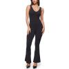 imageINLYRIC Womens Natrelax V Neck Jumpsuit  Backless Yoga Bodycon Sexy One Piece Double Lined Flare Leggings RompersBlack