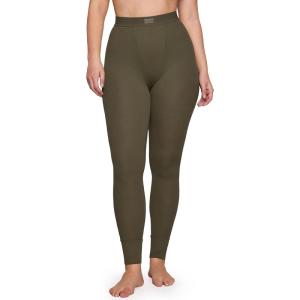imageINLYRIC Womens 94 Cotton Leggings Soft High Waisted Pants Stretch Full Length LoungeDesert Olive