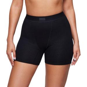imageINLYRIC Womens Boxer Briefs Cotton High Waisted Boy Shorts Underwear 5quot Inseam Stretch Boxer ShortsBlack