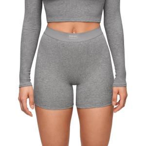 imageINLYRIC Womens Boxer Briefs Cotton High Waisted Boy Shorts Underwear 5quot Inseam Stretch Boxer ShortsHeather Carbon