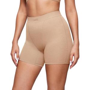 imageINLYRIC Womens Boxer Briefs Cotton High Waisted Boy Shorts Underwear 5quot Inseam Stretch Boxer ShortsNatural