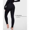 imageINLYRIC Womens 94 Cotton Leggings Soft High Waisted Yoga Pants Workout Stretch Full Length Black Small