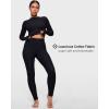 imageINLYRIC Womens 94 Cotton Leggings Soft High Waisted Yoga Pants Workout Stretch Full Length Black Small