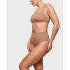 imageINLYRIC Womens Inbarely Plus Thong Underwear Pack  High Waisted Sexy Smooth Tagless Ladies Underwear Panties 3 PackGravel 3pack