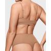 imageINLYRIC Womens Inbarely Plus Thong Underwear Pack  High Waisted Sexy Smooth Tagless Ladies Underwear Panties 3 PackGravel 3pack
