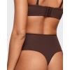 imageINLYRIC Womens Inbarely Plus Thong Underwear Pack  High Waisted Sexy Smooth Tagless Ladies Underwear Panties 3 PackHazelnut 3pack