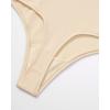 imageINLYRIC Womens Inbarely Plus Thong Underwear Pack  High Waisted Sexy Smooth Tagless Ladies Underwear Panties 3 PackLight Oatmeal 3pack