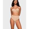 imageINLYRIC Womens Inbarely Plus Thong Underwear Pack  High Waisted Sexy Smooth Tagless Ladies Underwear Panties 3 PackWarm Beige 3pack