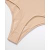 imageINLYRIC Womens Inbarely Plus Thong Underwear Pack  High Waisted Sexy Smooth Tagless Ladies Underwear Panties 3 PackWarm Beige 3pack