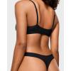 imageINLYRIC Womens Inbarely Soft Thong  No Show Sexy Panties Breathable Vwaisted Ladies Underwear 3 PackBasic 05 3pack