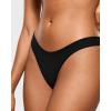 imageINLYRIC Womens Inbarely Soft Thong  No Show Sexy Panties Breathable Vwaisted Ladies Underwear 3 PackBlack 3pack