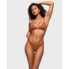 imageINLYRIC Womens Inbarely Soft Thong  No Show Sexy Panties Breathable Vwaisted Ladies Underwear 3 PackBronze 3pack