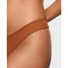 imageINLYRIC Womens Inbarely Soft Thong  No Show Sexy Panties Breathable Vwaisted Ladies Underwear 3 PackBronze 3pack