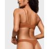 imageINLYRIC Womens Inbarely Soft Thong  No Show Sexy Panties Breathable Vwaisted Ladies Underwear 3 PackBronze 3pack