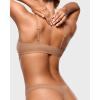imageINLYRIC Womens Inbarely Soft Thong  No Show Sexy Panties Breathable Vwaisted Ladies Underwear 3 PackGravel 3pack