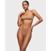 imageINLYRIC Womens Inbarely Soft Thong  No Show Sexy Panties Breathable Vwaisted Ladies Underwear 3 PackGravel 3pack