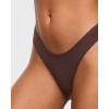 imageINLYRIC Womens Inbarely Soft Thong  No Show Sexy Panties Breathable Vwaisted Ladies Underwear 3 PackHazelnut 3pack