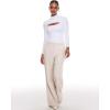 imageINLYRIC Womens Natrelax Long Sleeve Bodysuit Mock Turtleneck Cut Out Bodysuits Sexy Tops Double LinedWhite