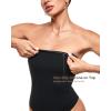 imageINLYRIC Womens Natrelax Sexy Strapless Bodysuit Thong Tube Top Off The Shoulder One Piece LeotardBlack