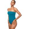 imageINLYRIC Womens Natrelax Sexy Strapless Bodysuit Thong Tube Top Off The Shoulder One Piece LeotardBorealis Green