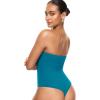 imageINLYRIC Womens Natrelax Sexy Strapless Bodysuit Thong Tube Top Off The Shoulder One Piece LeotardBorealis Green