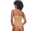 imageINLYRIC Womens Natrelax Sexy Strapless Bodysuit Thong Tube Top Off The Shoulder One Piece LeotardDoe Brown