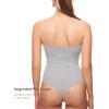 imageINLYRIC Womens Natrelax Sexy Strapless Bodysuit Thong Tube Top Off The Shoulder One Piece LeotardGull Gray
