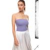 imageINLYRIC Womens Natrelax Sexy Strapless Bodysuit Thong Tube Top Off The Shoulder One Piece LeotardLavender Mist