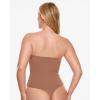 imageINLYRIC Womens Natrelax Sexy Strapless Bodysuit Thong Tube Top Off The Shoulder One Piece LeotardMocha Mousse