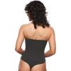 imageINLYRIC Womens Natrelax Sexy Strapless Bodysuit Thong Tube Top Off The Shoulder One Piece LeotardMysterious Grey